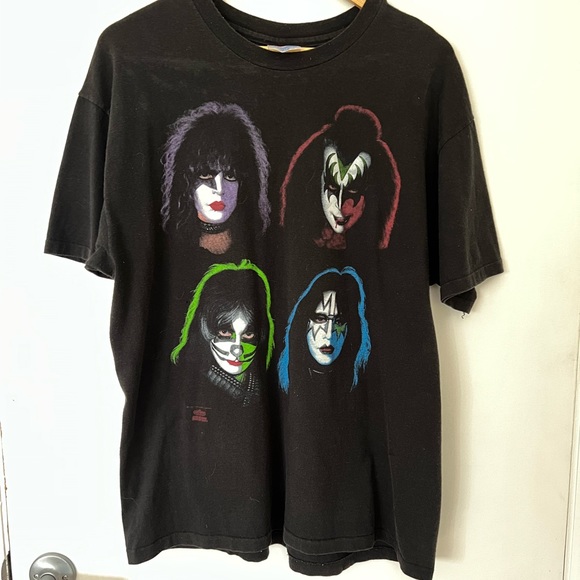 Vintage 1991 KISS Band T-shirt Band Tshirt - Picture 1 of 5